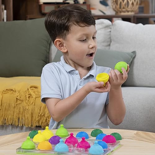 Miniatura 7 de Lalaboom Tablero de 16 piezas de actividades - Juguete educativo Montessori de construcción STEM de forma y color de 18 meses a 4 años - BL710,