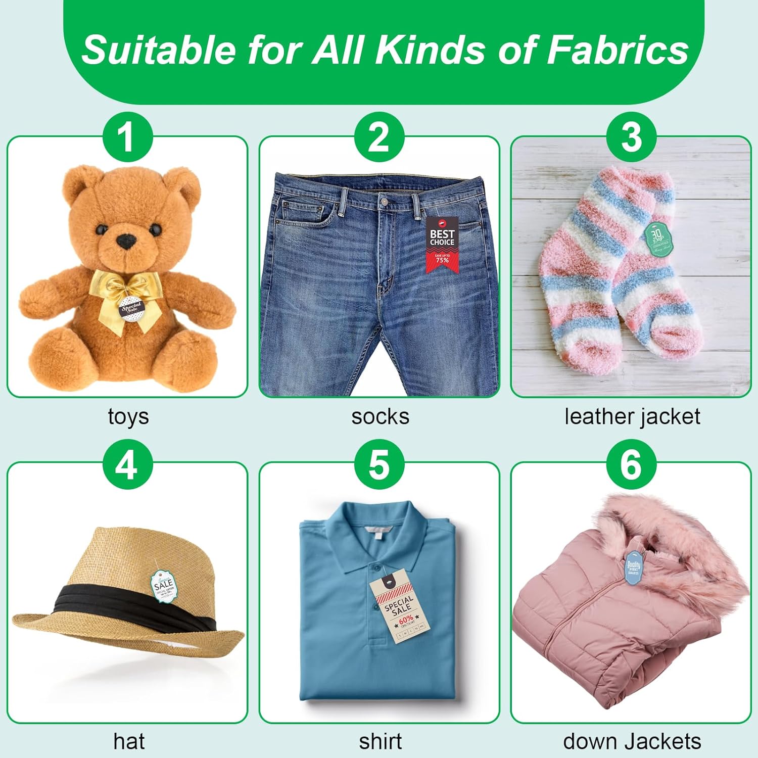 1 Inch Tag Gun Refills, 5000 PCS Tagging Gun Fasteners, Plastic Barbs Attachments for Clothing Label, for All Standard Garment Price Tag Guns - Image 5