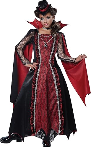 California Costumes - Disfraz de vampiresa victoriana para niña XL Negro Rojo California Costumes - Disfraz de vampiresa victoriana para niña XL Negro Rojo