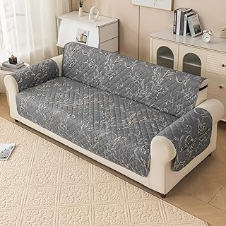 House of Quirk 'Gulnaar Series' Anti-Slip Sofa Cover Mat with Pocket | Polyester Couch Protector for Pets, Kids & Spills ( Price In India