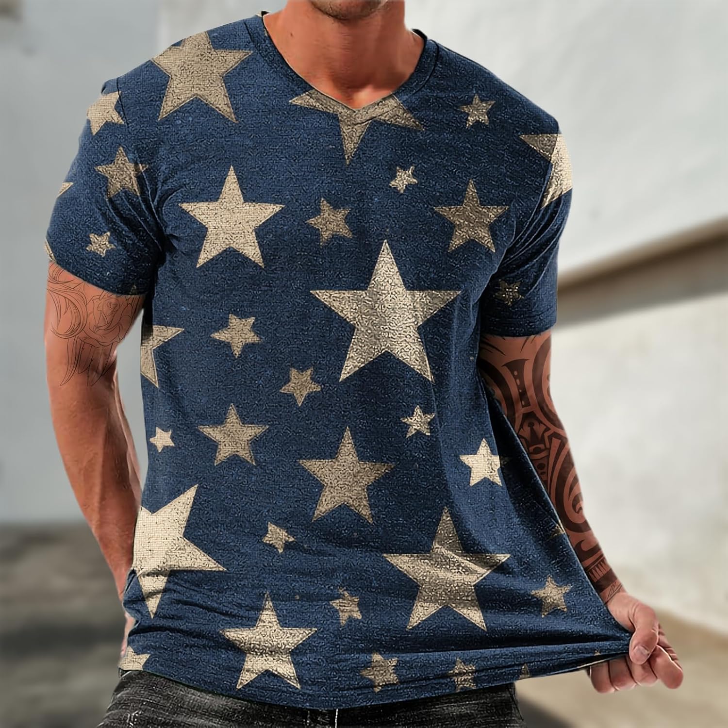 Breathable Gym Tshirts for Men Short Sleeves Oversized Fishing Shirt Casual Basic Tops Midweight Summer Beach Tops - Image 2