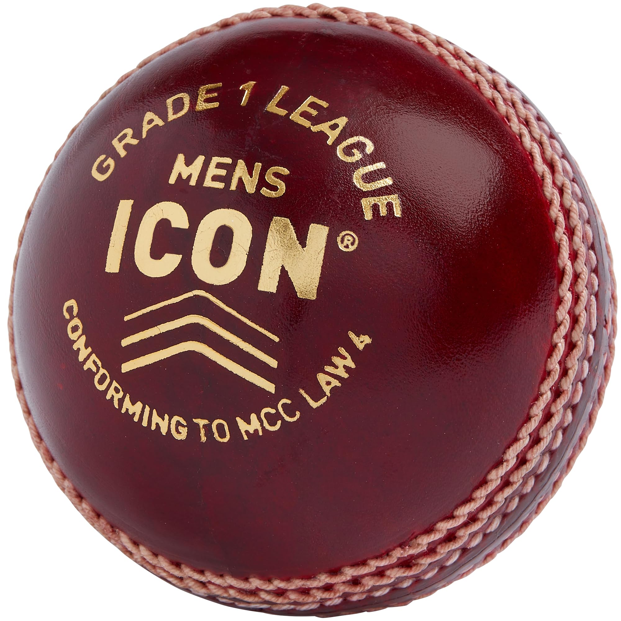 GM pour Homme Icon Grade 1 Ligue Balle de Cricket, Rouge, Senior