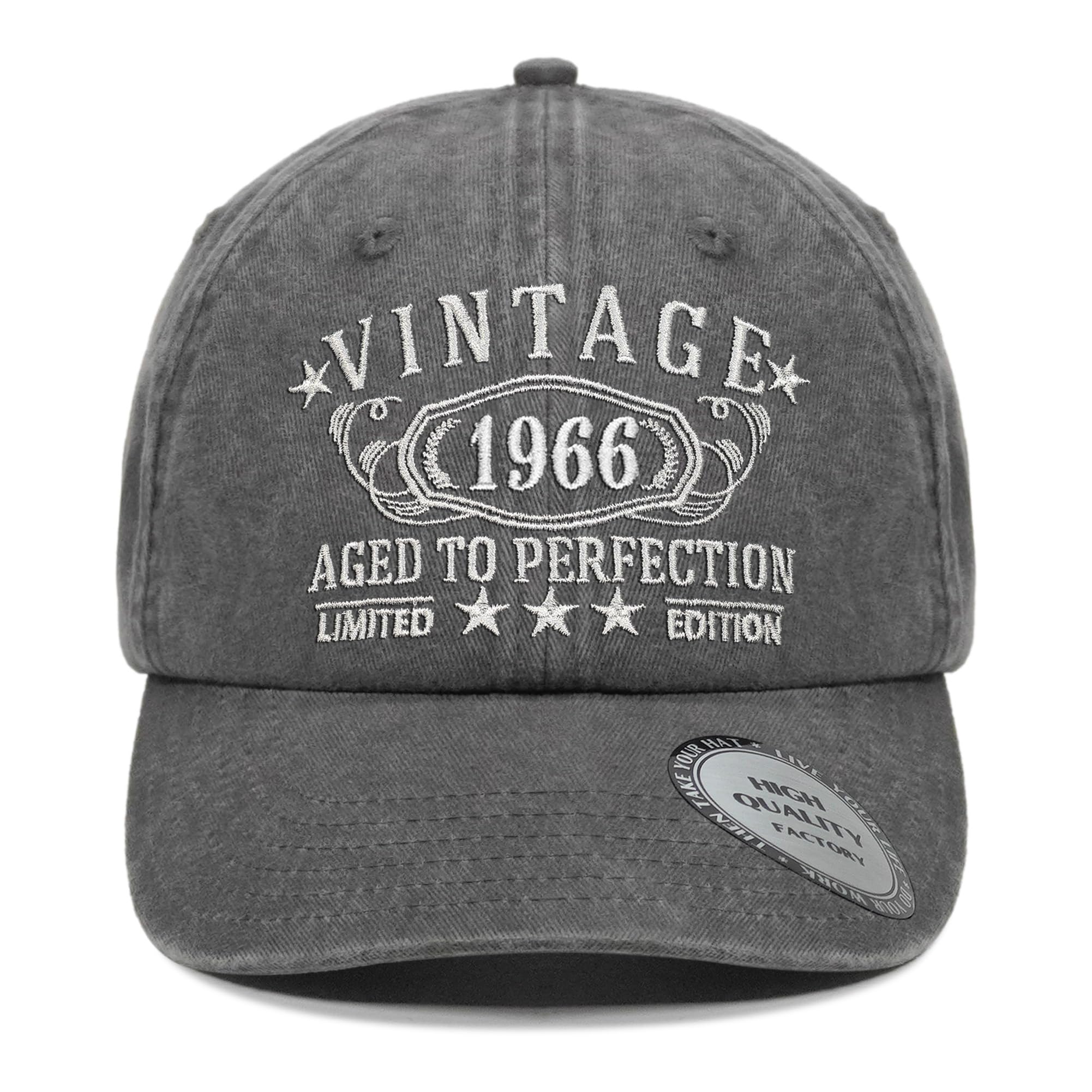 60th Birthday Gifts for Men Grandpa,1966 for 60 Year Old Vintage Baseball Hat, Turing 60th Parents