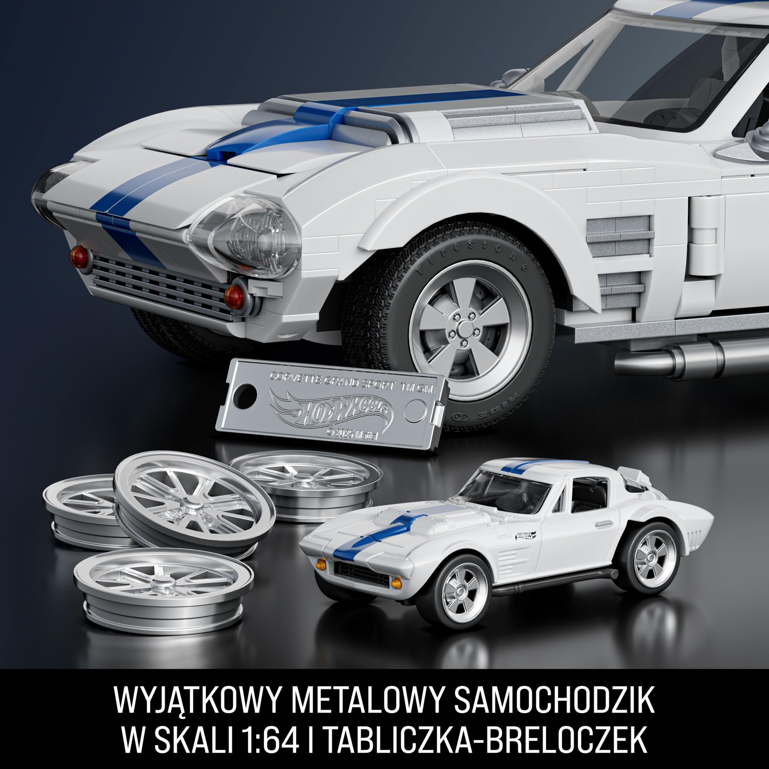 Mattel Brick Shop Hot Wheels Corvette Grand Sport Zestaw konstrukcyjny