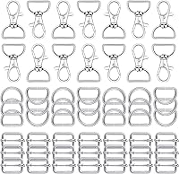 Vista 9 de Hotop 56 anillos en D para bolsa, bolsa, accesorios para hacer bolsas, hebillas y manualidades (negro, 0.98 pulgadas)