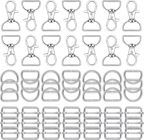 Vista 9 de Hotop 56 anillos en D para bolsa, bolsa, accesorios para hacer bolsas, hebillas y manualidades (negro, 0.98 pulgadas)
