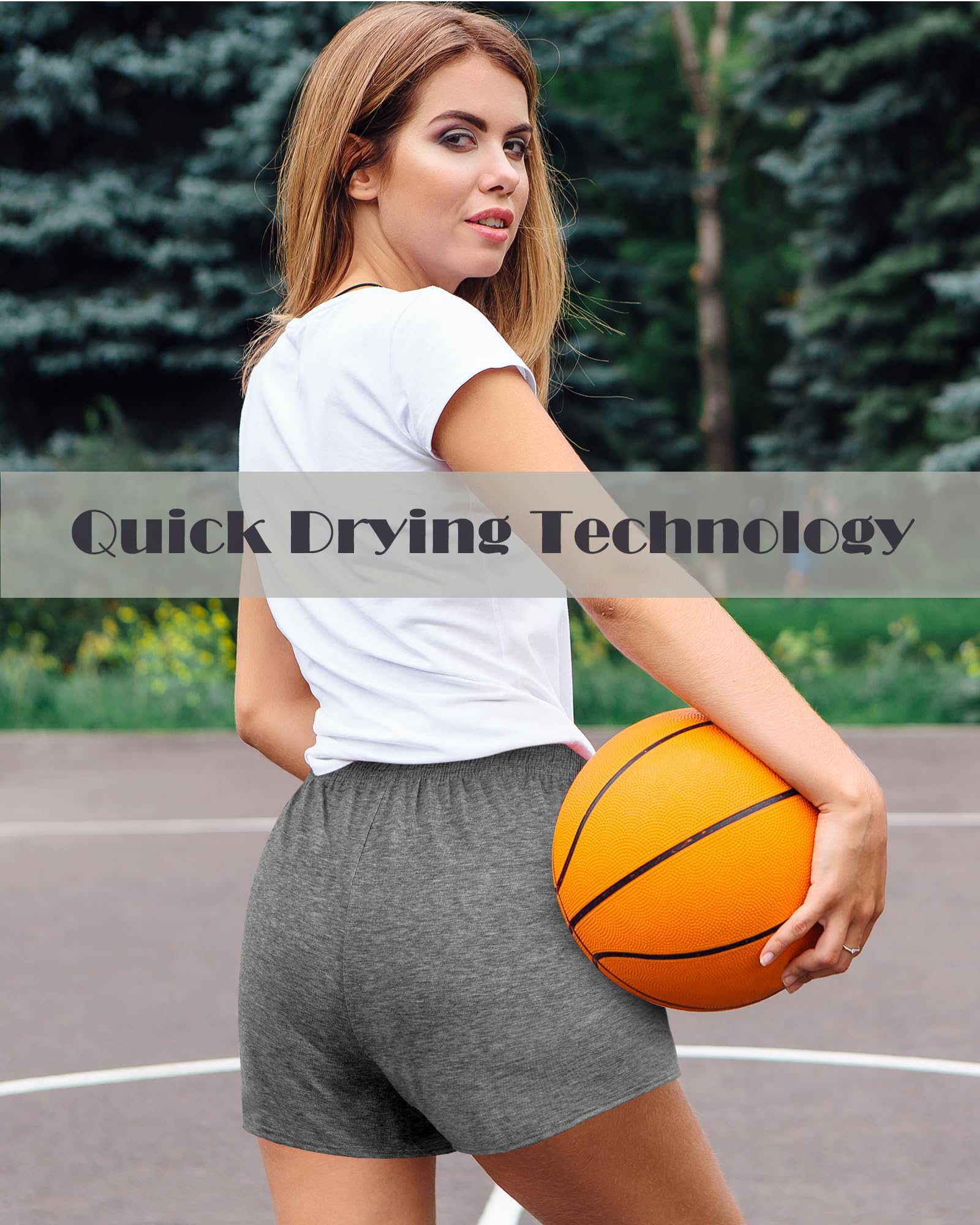 Chuarry 10er-Pack Damen-Shorts, schnelltrocknend, für Laufen, Wandern, Fitnessstudio, mit dezenten Reißverschlusstaschen