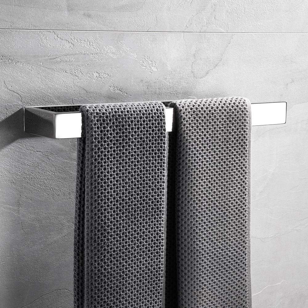 35cm Bagno in Acciaio Inox Anello Portasciugamani Autoadesivo Senza Forare Portasciugamani Bagno Cucina Design Semplice Superficie (Cromata)