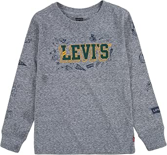 T-shirt Manches Longues Batwing Levi's Pour Garçon - Coupe Ample Et Confortable, Col Et Poignets Côtelés