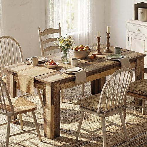 CABIHOME Dining Table for 4-6, 63" Inch Dining Tables for