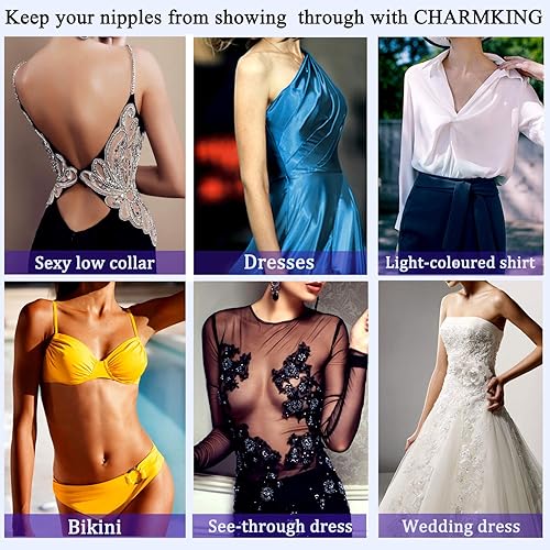 Miniatura 5 de 4 8 pares de cobertores de silicona para pezón, reutilizables, redondas, invisibles, L