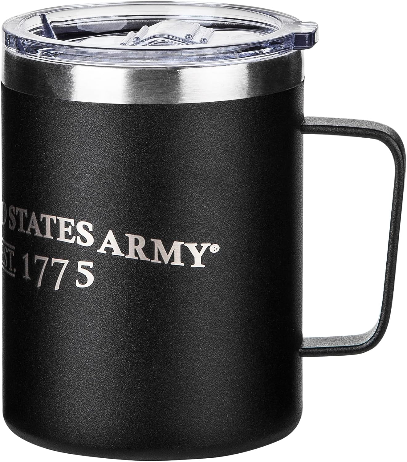 Military Gift Shop Army Coffee Tumbler – Double Wall Vacuum Insulated Stainless Steel Travel Mug with Leakproof Lid, 12 Ounce Army - Image 2
