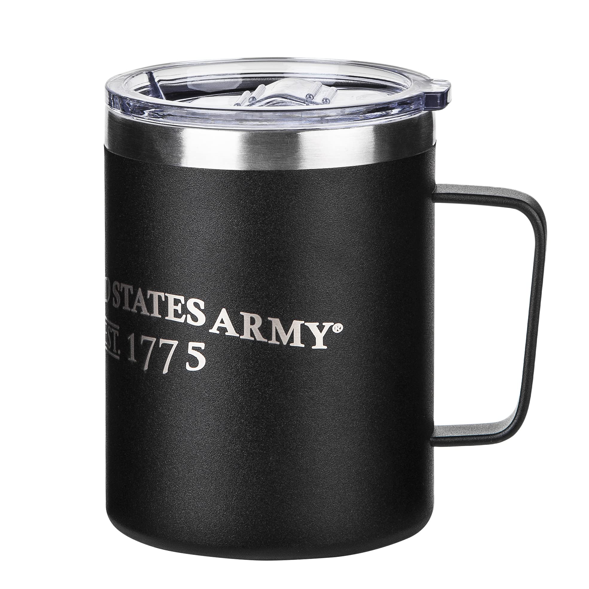 Amazon.com | Military Gift Shop Army Coffee Tumbler  Double Wall Vacuum  Insulated Stainless Steel Travel Mug with Leakproof Lid, 12 Ounce Army:  Tumblers & Water Glasses