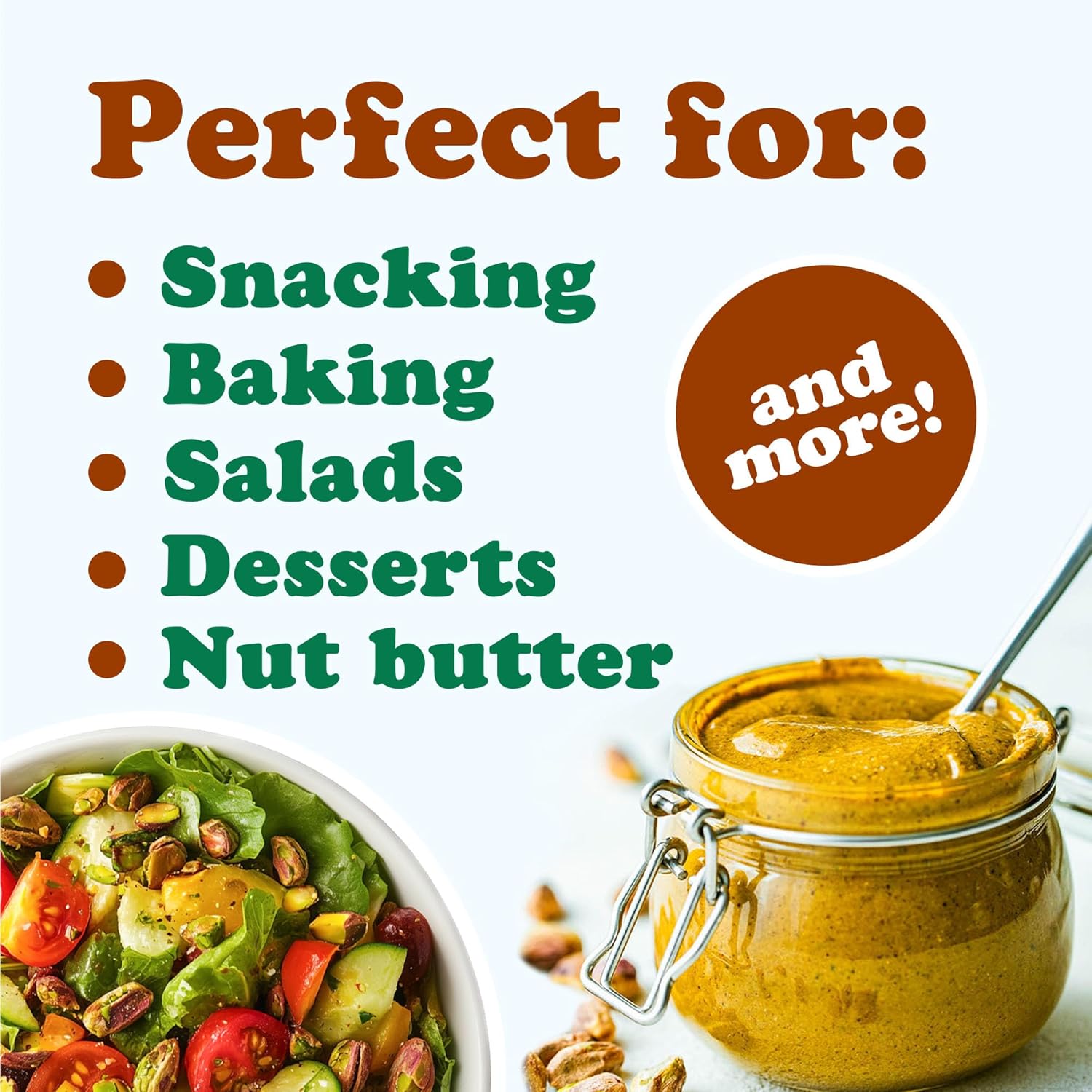 Food to Live Organic Dry Roasted Pistachio, 1 Pound – Oven Roasted Whole Nuts, No Shell, Unsalted, No Oil Added. High in Protein, Fats. Non-GMO, Vegan, Kosher, Bulk