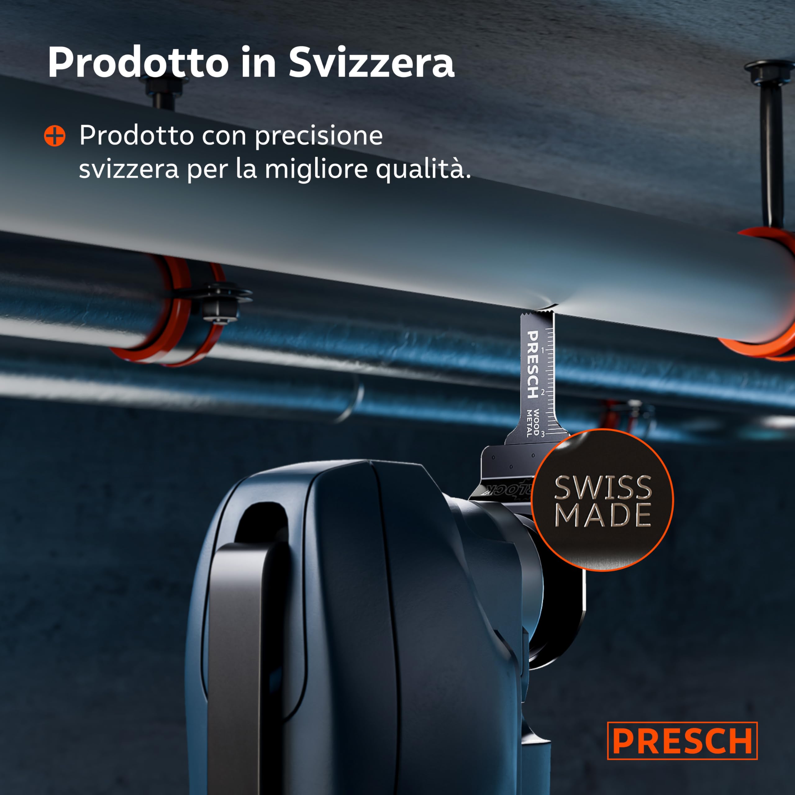 Presch Lame Multifunzione Legno e Metallo 25x10mm 5 pz. - Lame Starlock per sostituzione senza attrezzi - Taglio preciso con denti bimetallici e forma sfalsata - Accessori multiutensile professionale