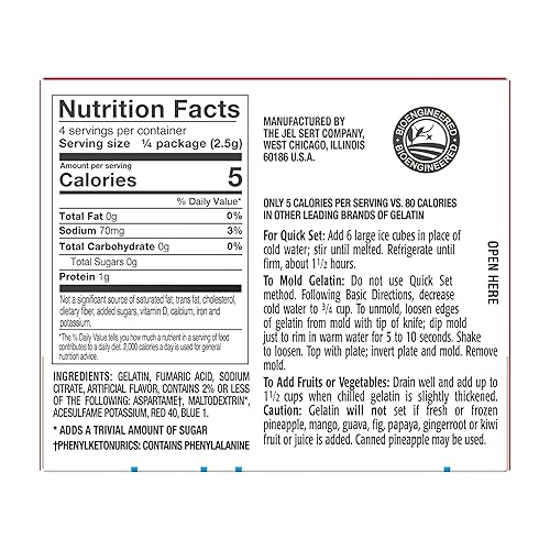 Miniatura 9 de Royal Gelatina sin azúcar, paquete variado de 12-3 cajas cada una, fresa, lima, naranja y cereza, para hacer postres de gelatina bajos en