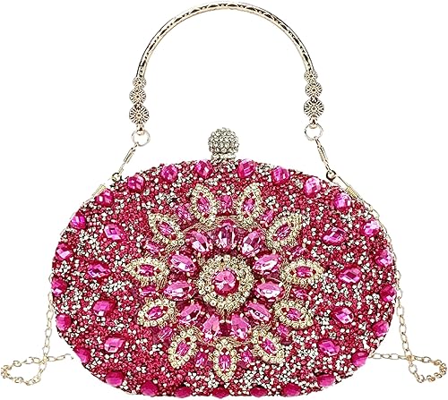 Bolsos de mano para mujer, bolso de noche con diamantes de imitación, bolsos brillantes de cristal para fiesta de boda