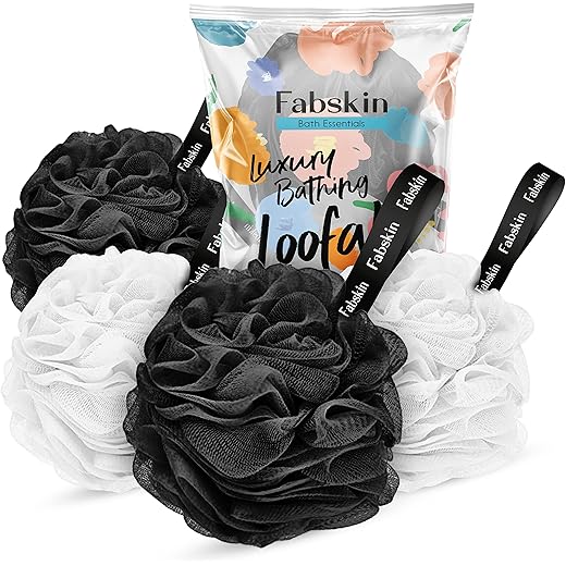 Fabskin Bath Loofah Pack - Black/White - Made in India