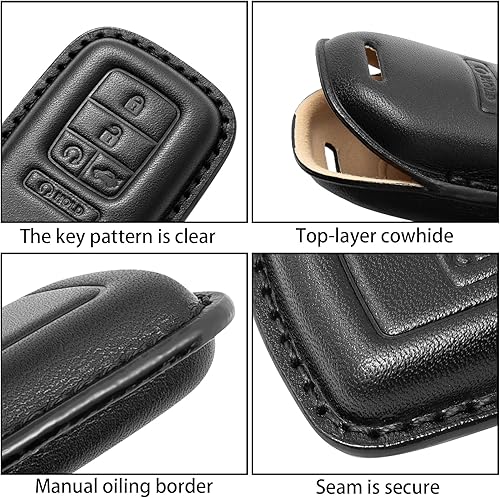 Miniatura 3 de Funda para llavero Mercedes Benz con llavero de aleación de zinc, protector de cuero genuino 4D compatible con Mercedes Benz Clase E 2017-2023 Clase