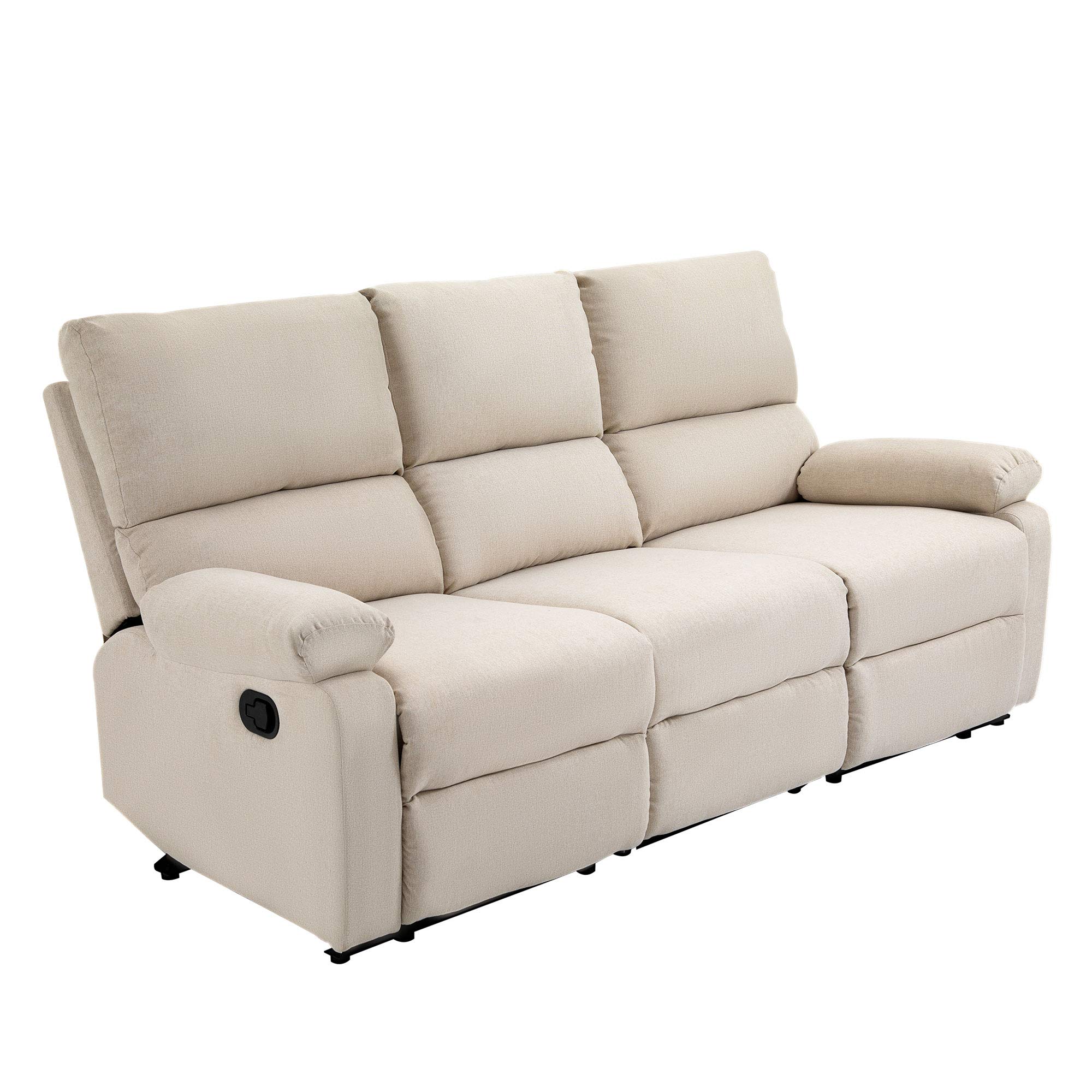 Buy Modern Manual Recliner Sofa Reclining Couch Linen Fabric