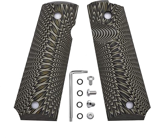 BESTWEST 1911 G10 Grips - Corte de seguridad para el gobiernocomandante Ambi - Coyote BESTWEST 1911 G10 Grips - Corte de seguridad para el gobiernocomandante Ambi - Coyote