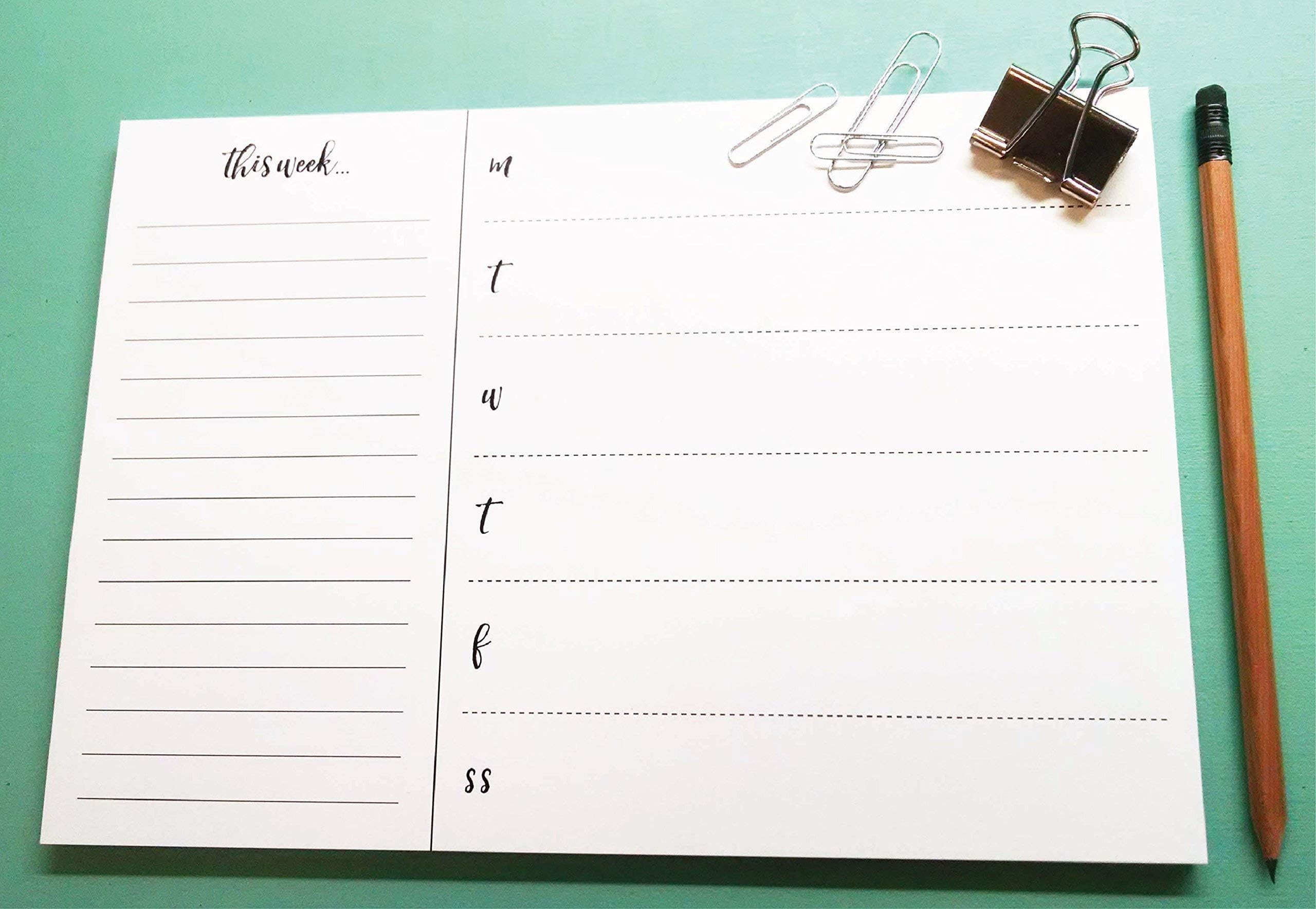Chic Desk Weekly Planner Notepad