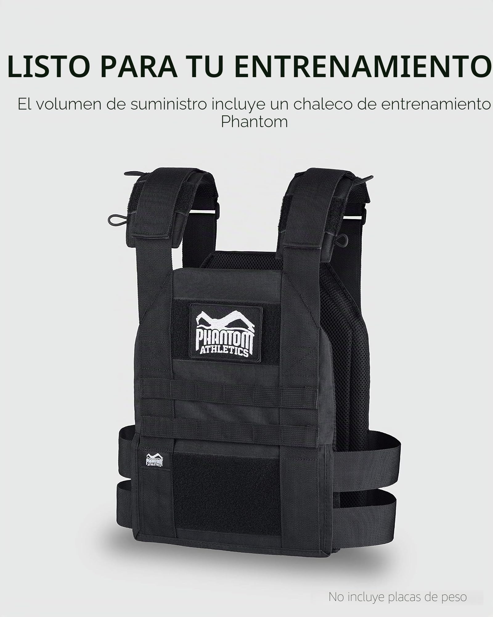 Phantom Athletics - Chaleco para lastre, con distintos pesos, fácil de ajustar