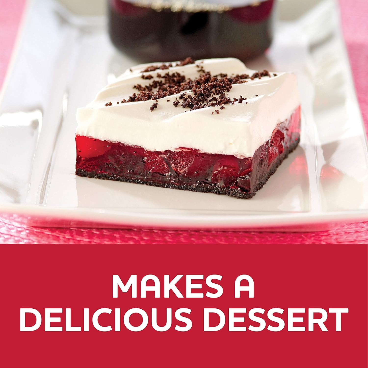 JELLO Cherry Gelatin Dessert Mix (6oz Boxes, Pack of 24)