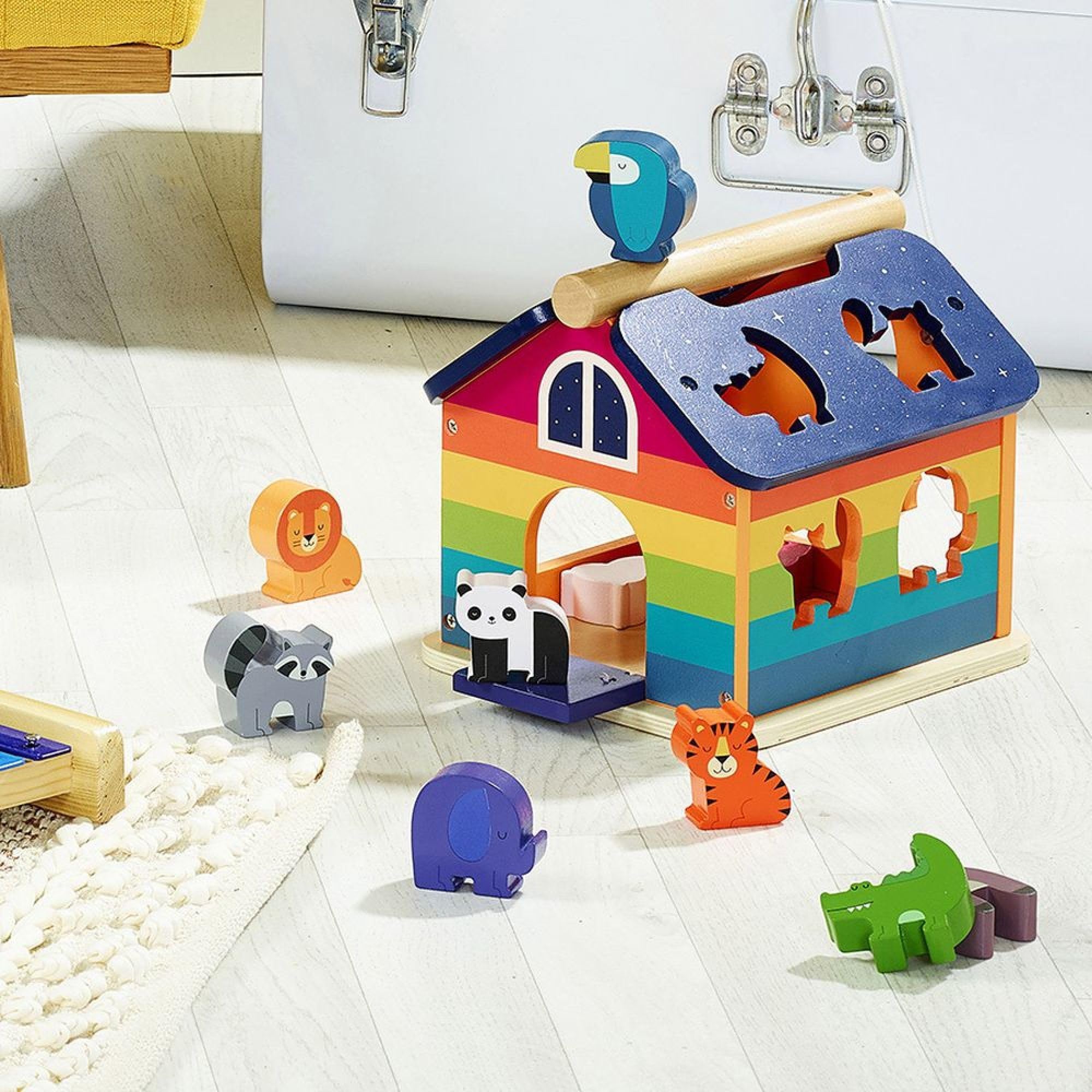 Granja de las Formas Juego Educativo de Madera para Clasificar y Asociar