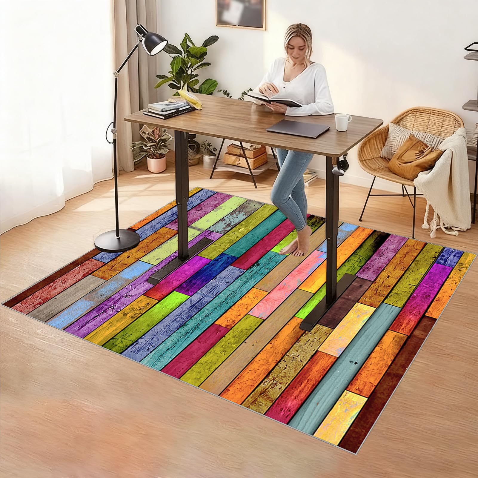 Heavy Duty Office Chair Mat for Carpet, Non Slip Floor Protective Mat for Chairs Mat Desk Chairmats Carpet Protector Chair Mat, Hard-Floor Chair Mats, Floor Mat for Office Chair 180 x 200 cm