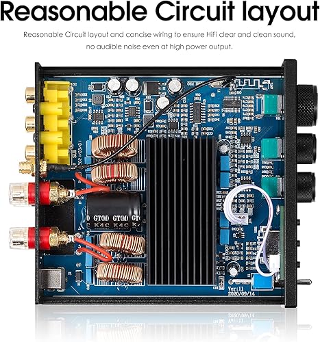 Miniatura 6 de Douk Audio Amplificador de potencia Bluetooth M1 PRO de 320 W, amplificador de audio de 2 canales, receptor inalámbrico, para altavoces estéreo