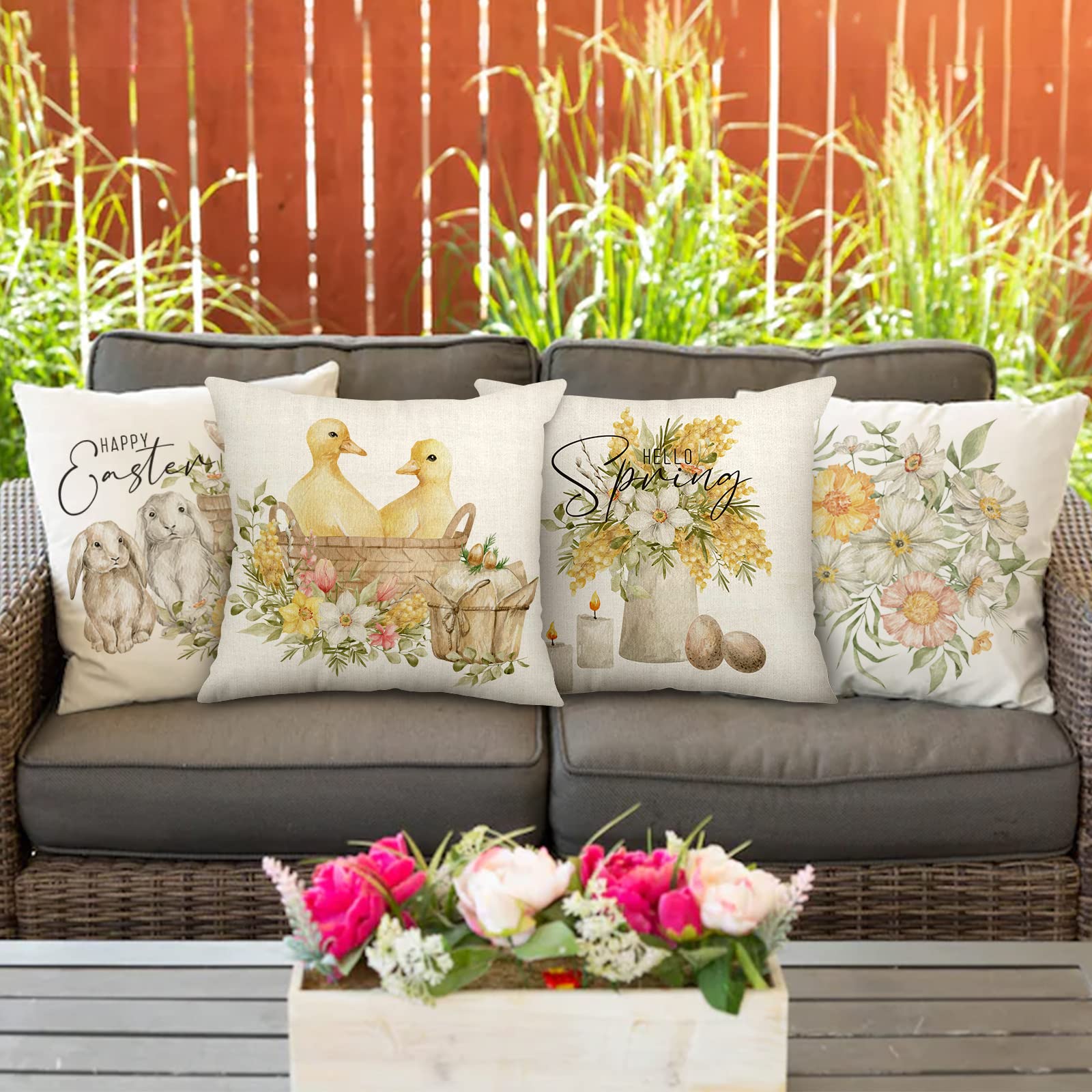 Nunubee Funda De Almohada De Pascua, Funda De Almohada De Conejo