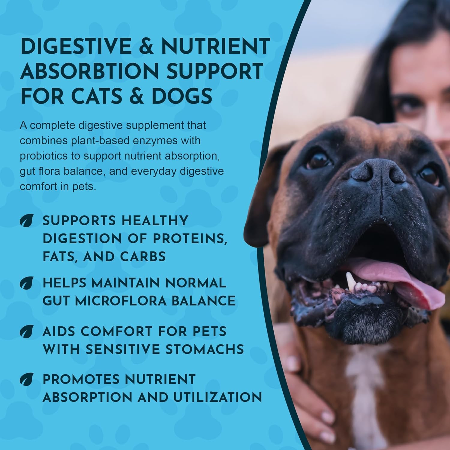 Animal Essentials Plant Enzyme & Probiotics - Probiotics & Digestive Enzymes for Dogs & Cats, Natural Daily Gut & Digestion Support Supplement for Pets, Plant Based - 10.6 oz