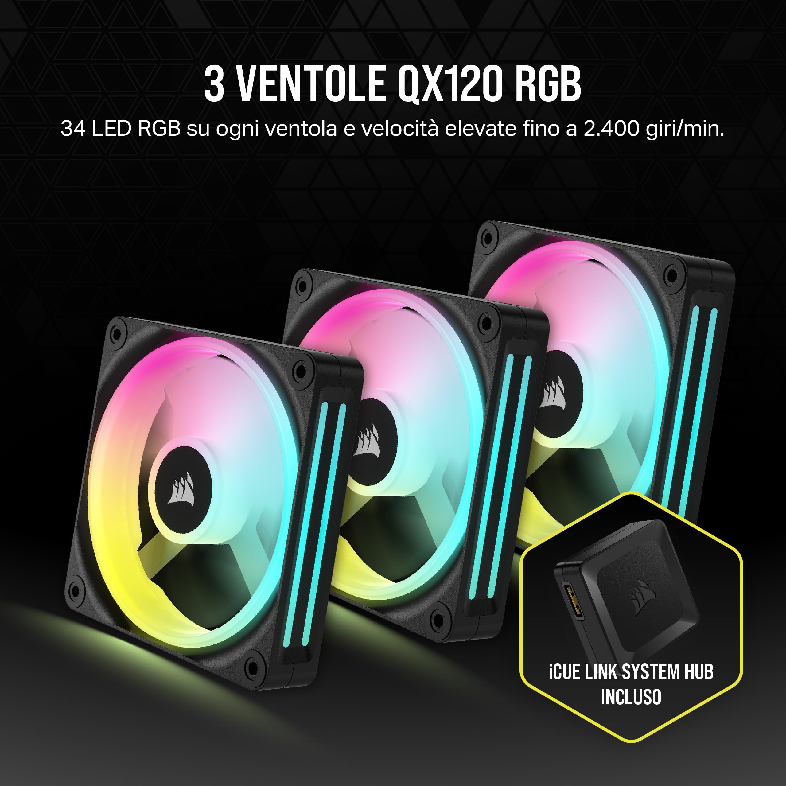 CORSAIR Hydro X Series iCUE LINK XH405i Kit Custom Loop – Waterblock per CPU XC7 ELITE – Pompa Serbatoio XD5 ELITE D5 – Radiatore XR5 da 360 mm – 3 Ventole QX120 RGB – Grigio Acciaio