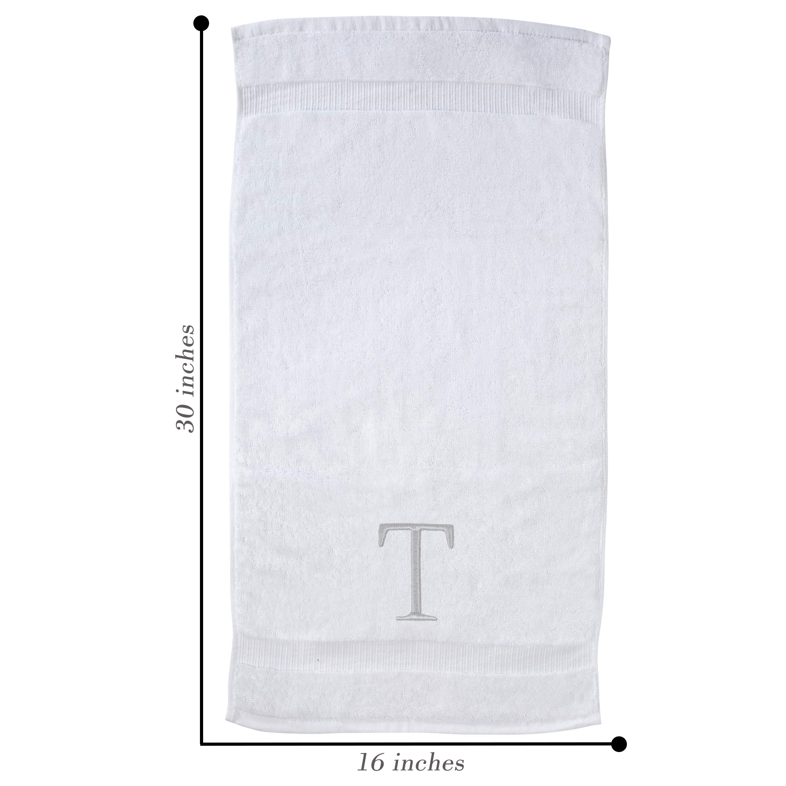 Monogrammierte Handtücher für Badezimmer – Luxus-Hotel-Qualität, personalisierte Initiale, dekoratives Besticktes Badetuch für Puderzimmer… – Ansicht 3
