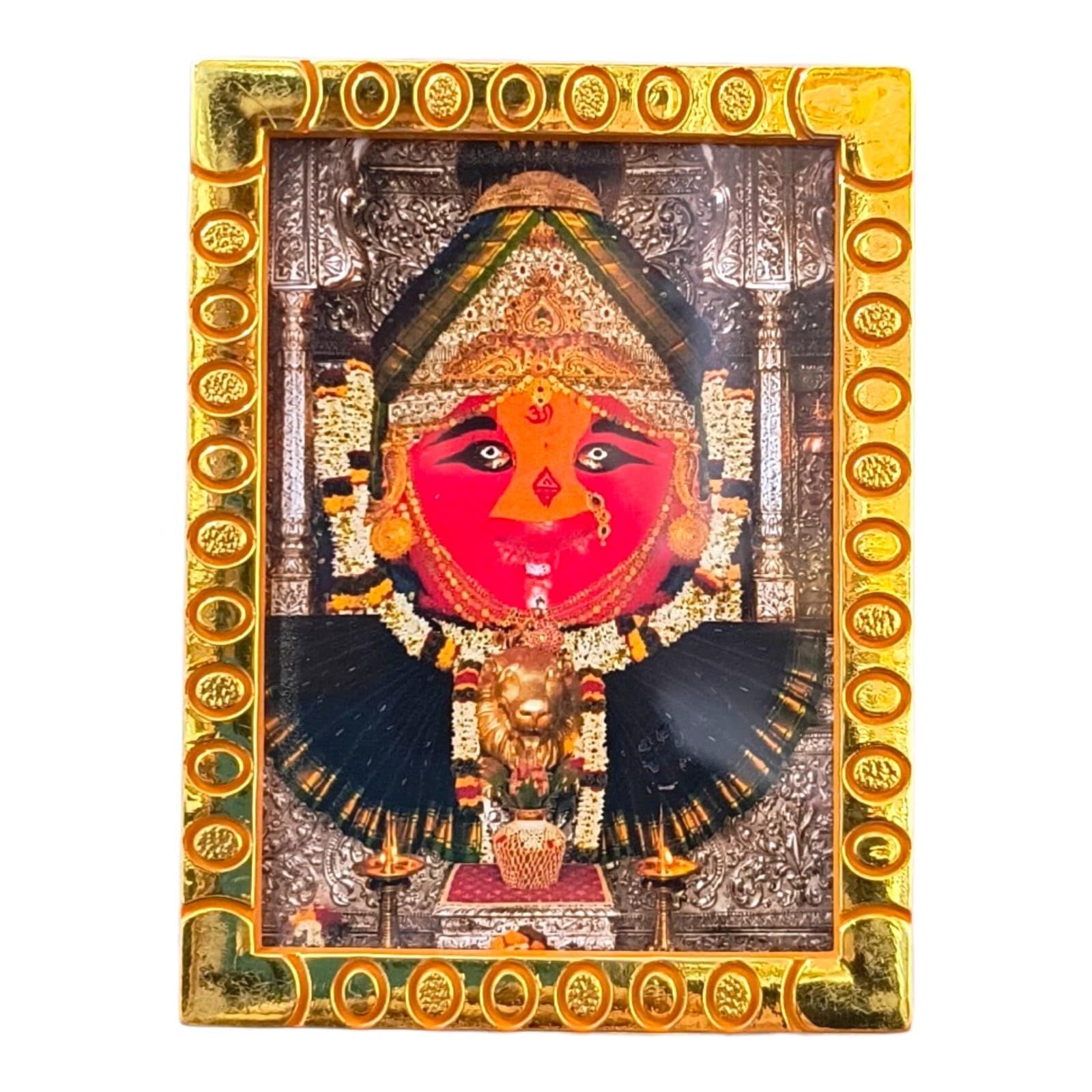 Small Renuka Devi Table Top Photo Frame (9 x 6.5 cm) | Premium Compact Spiritual Decor for Home, Office & Gifting-image-1