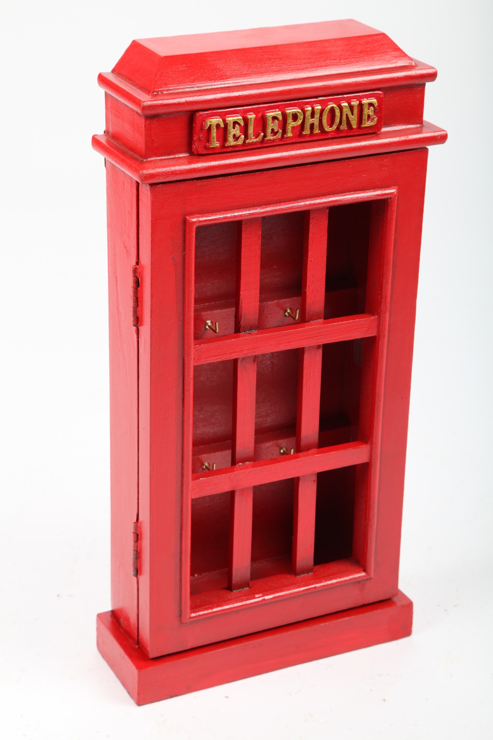 Design-Schlüsselschrank Telephone, Retro, rot, 45cm