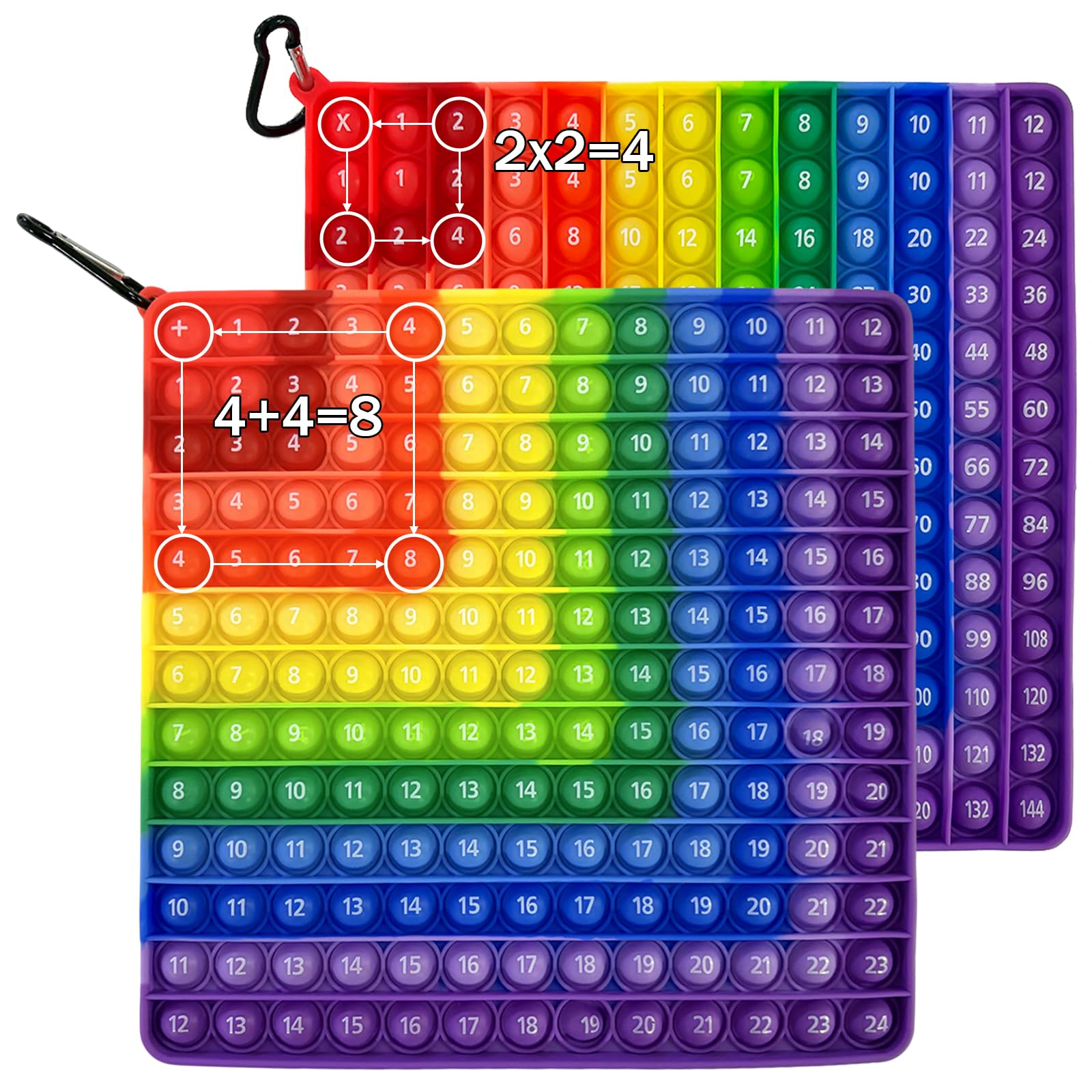 Educational Pop Fidget Toy 24x24cm Times Table Poppet Multiplication Pop