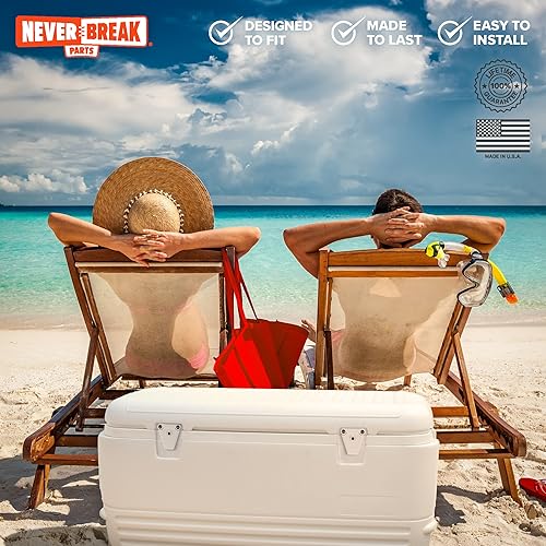 Miniatura 5 de NeverBreak Parts - Paquete de 2 cierres de repuesto para enfriador Igloo  Las piezas de repuesto para enfriador Igloo incluyen postes y tornillos