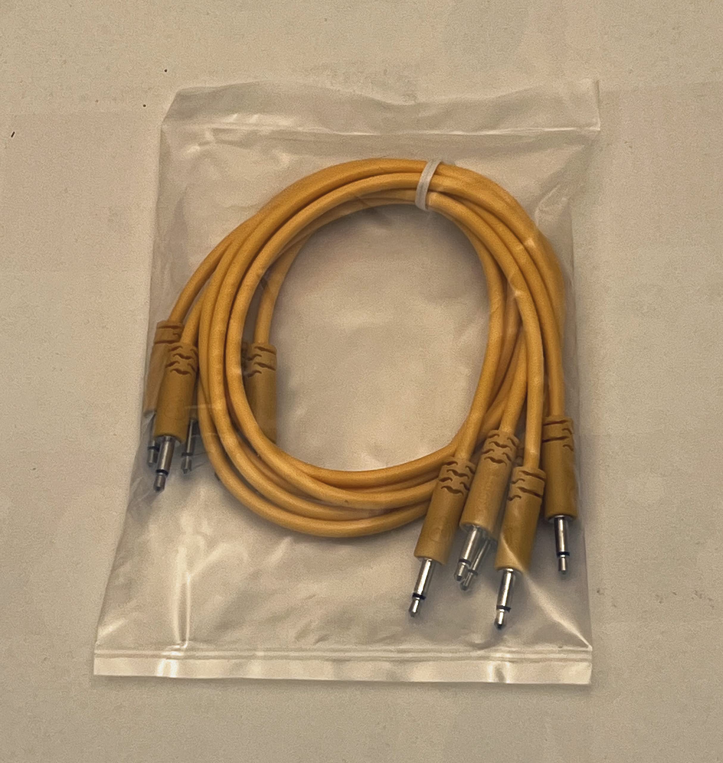 Luigis Modular Supply Spaghetti Eurorack Lot de 5 Câbles Or/Orange 18 (45cm)