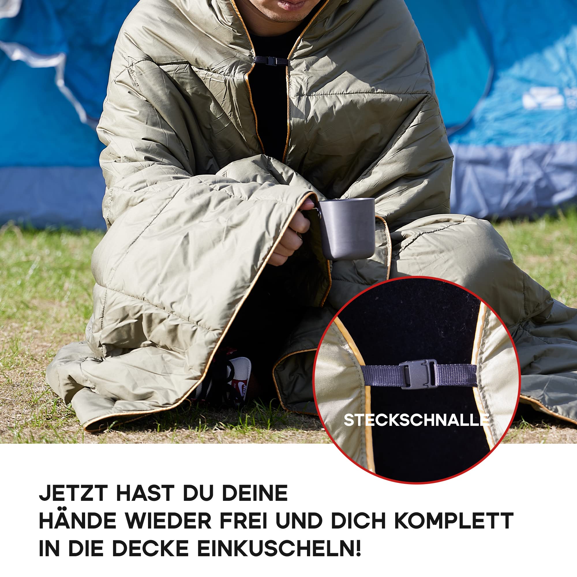Sonive Outdoor-Decke Wasserabweisend – Warm, Leicht & Kompakt Für Camping, Picknick & Festival