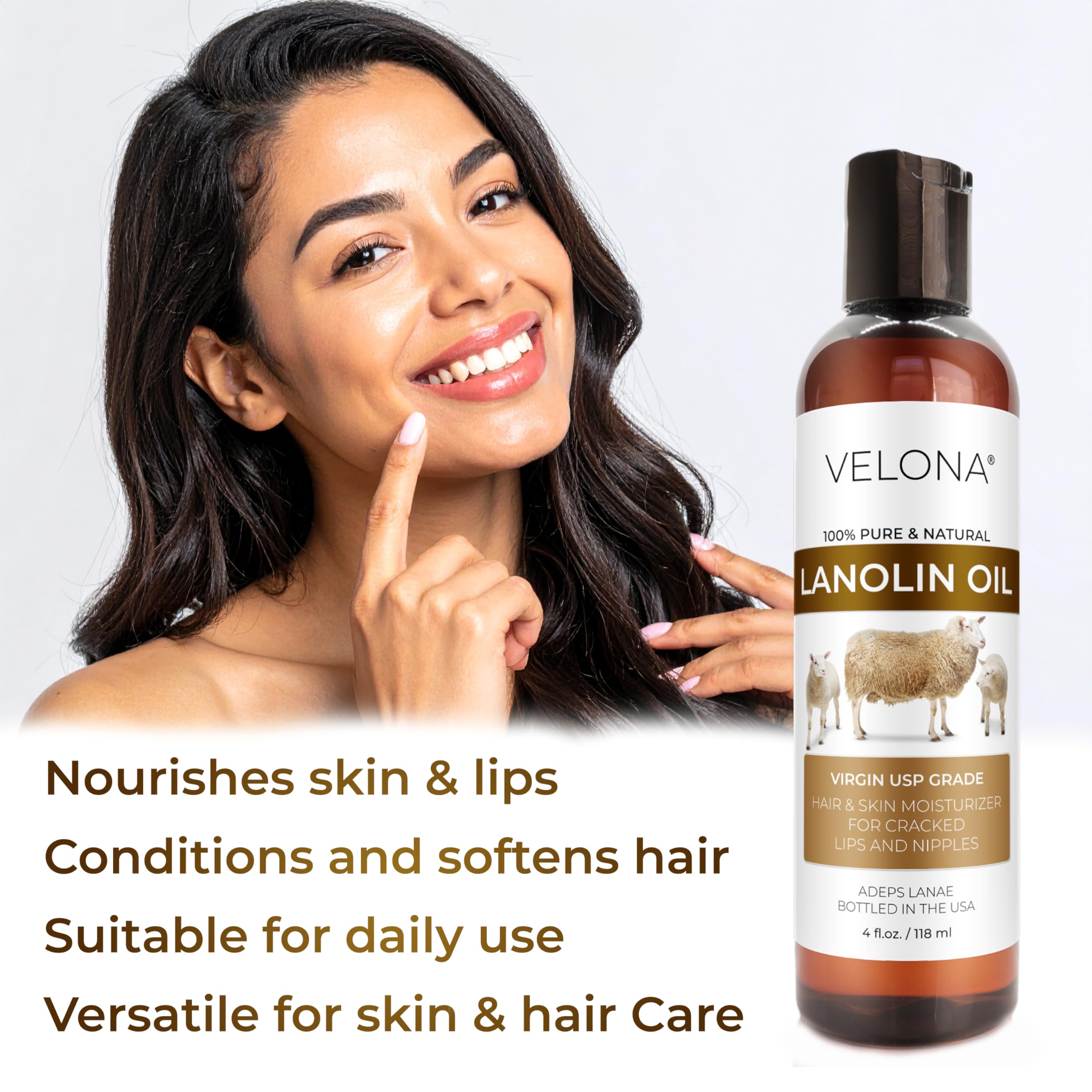 Amazon.com : velona Lanolin Oil USP Grade 4 fl oz | 100% Pure and Natural Carrier Oil | Refined, Cold pressed | Skin, Hair, Body & Face Moisturizing | Use Today - Enjoy Results : Beauty & Personal Care Amazon.com : velona Lanolin Oil USP Grade 4 fl oz | 100% Pure and Natural Carrier Oil | Refined, Cold pressed | Skin, Hair, Body & Face Moisturizing | Use Today - Enjoy Results : Beauty & Personal Care
