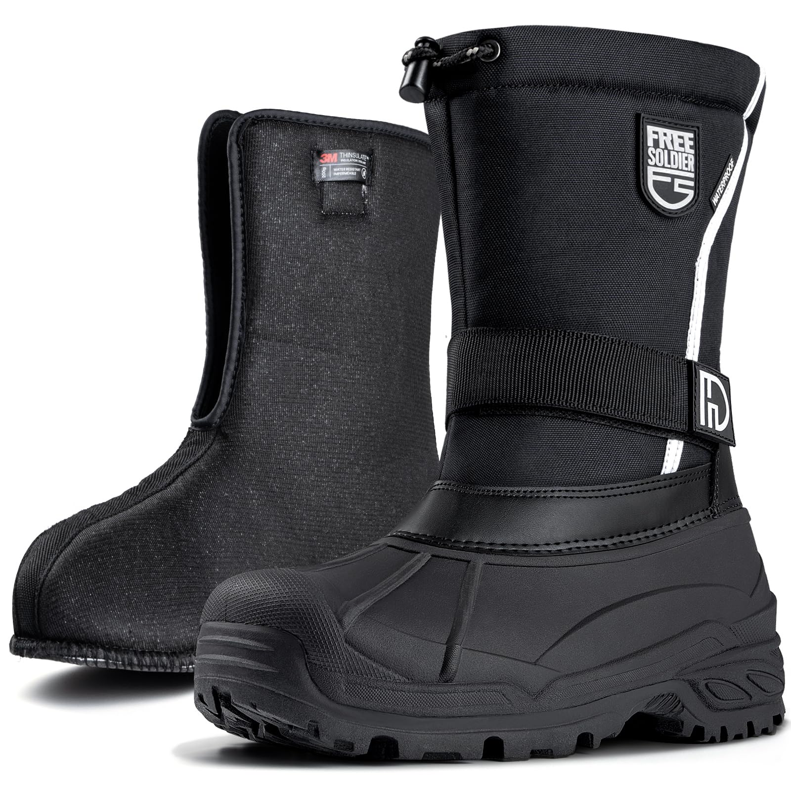 FREE SOLDIER Insulated Waterproof Winter Boots