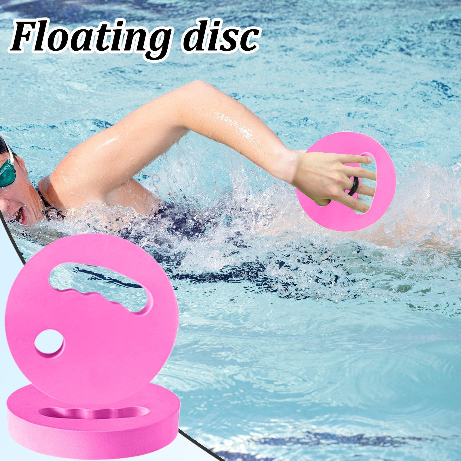 Discos De Ejercicio Acuático | 2 Discos Flotantes De EVA para Natación Y Aeróbic | Discos De Aquagy-m para Entrenamiento En Piscina, Equipo De Aeróbic | Resistencia De Mano para Piscina para Adultos