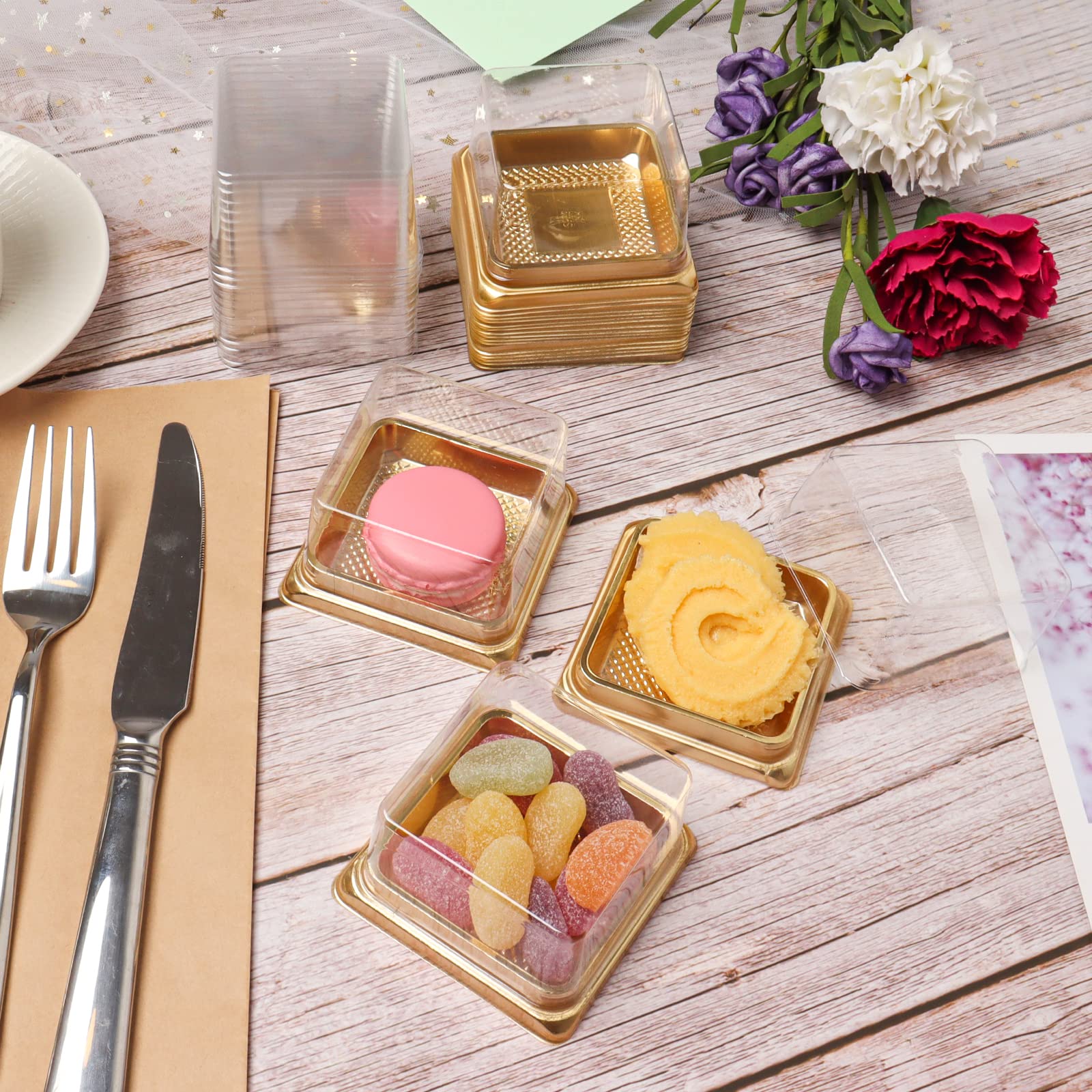Taartverpakkingsdoos 50 stuks mini dessert taartdoos container muffin