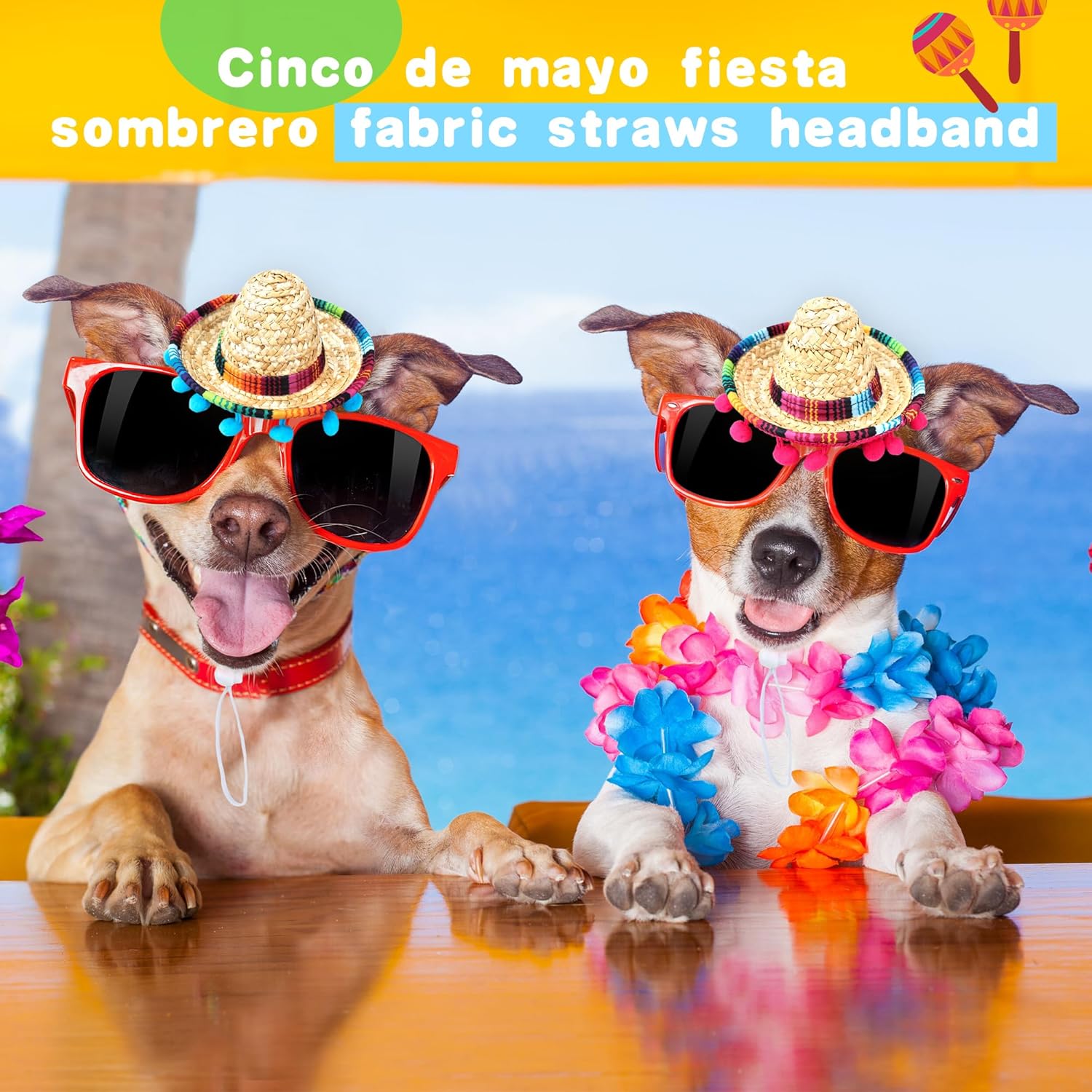 15 Pcs Fiesta Straw Sombrero Hat Cinco De Mayo Sombrero Fiesta Hat for Mexican Party Decor Luau Photo Prop