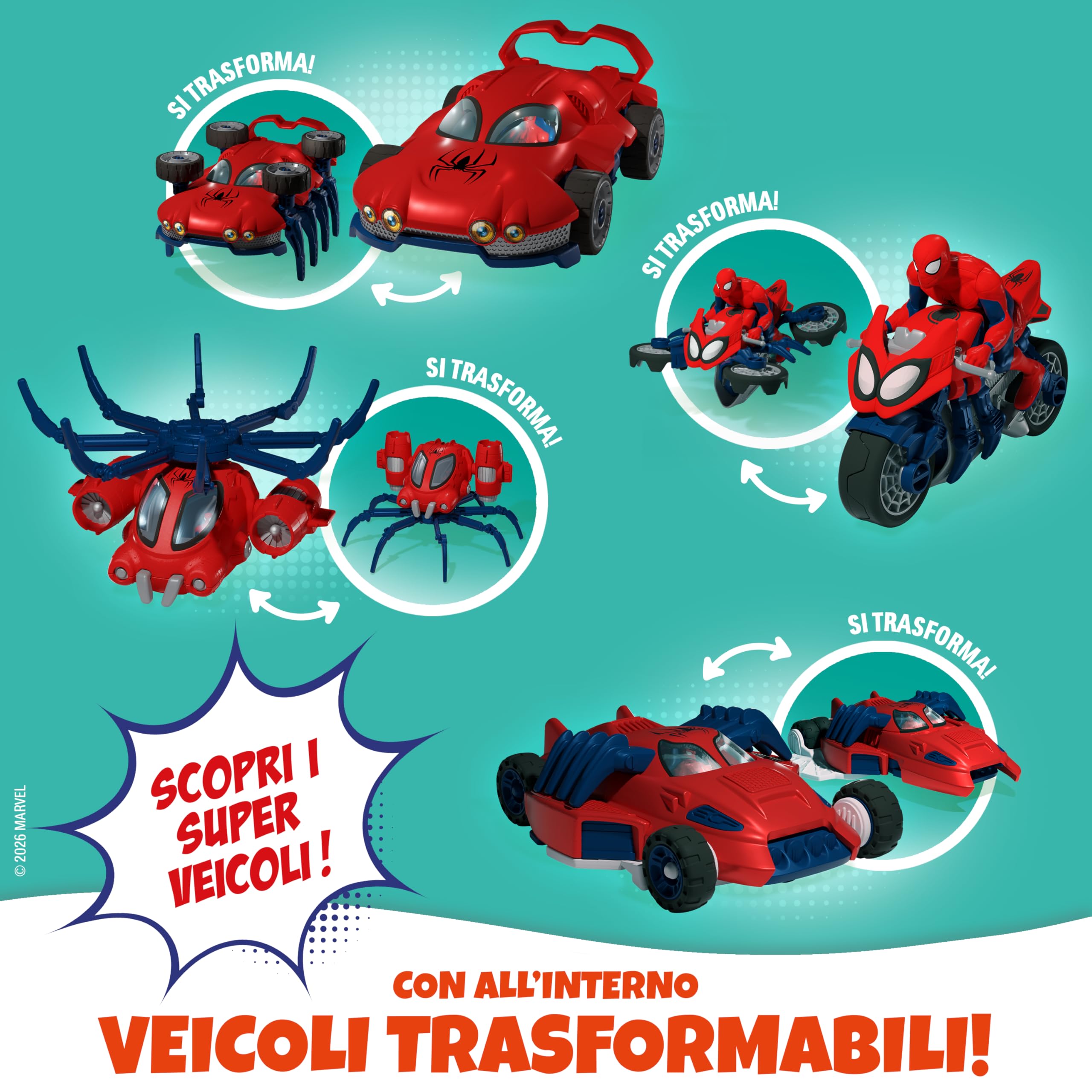 Kinder GranSorpresa Maxi Spider-Man, Uovo di Pasqua Kinder 2026 di Finissimo Cioccolato al Latte con Sorpresa Marvel Spider-Man, 220 g