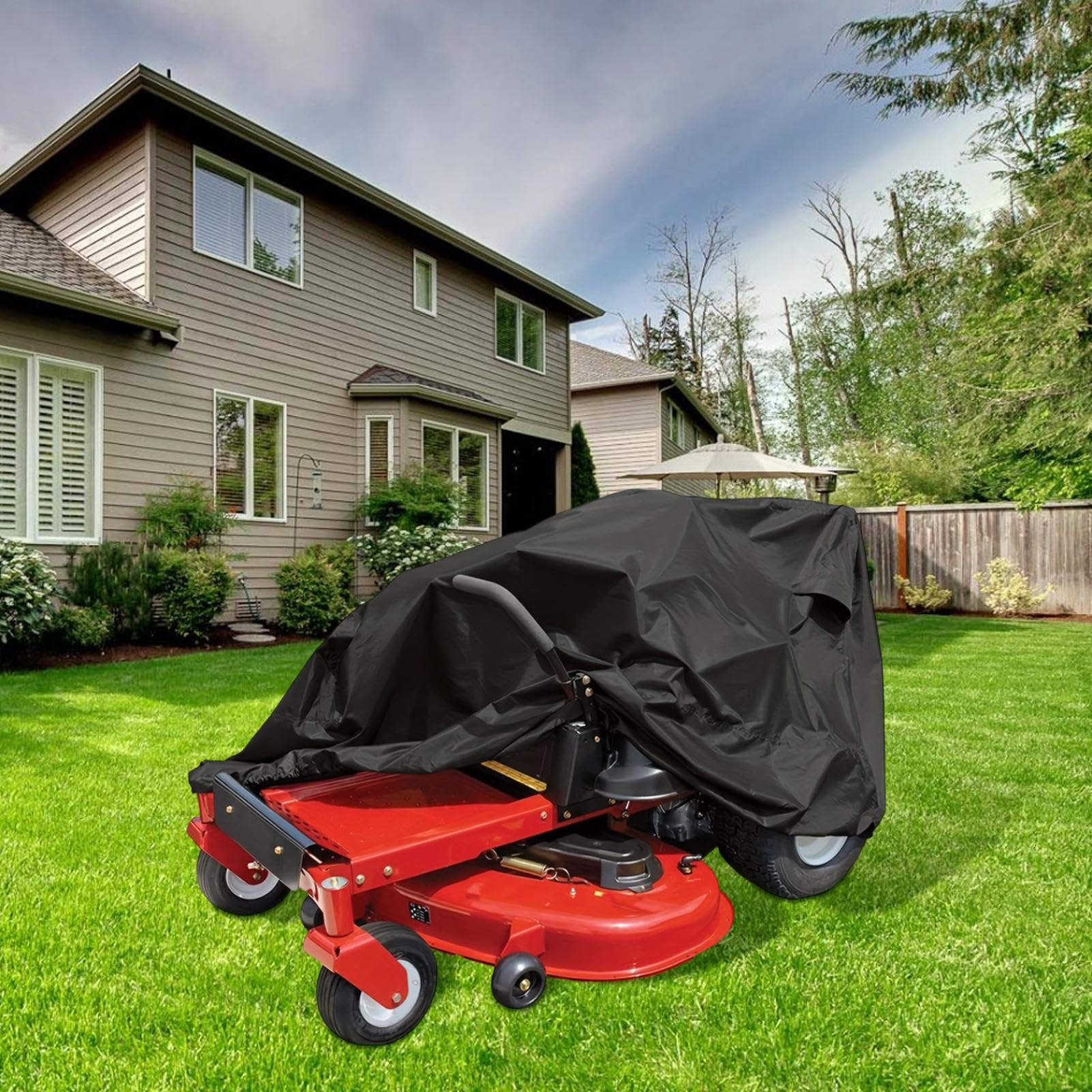 Fundas impermeables para cortacésped exterior Protección Todo Clima Para | Cubierta Resistente Con Protección UV Para Tractor Protección Contra Lluvia Exterior Jardín Y Garaje