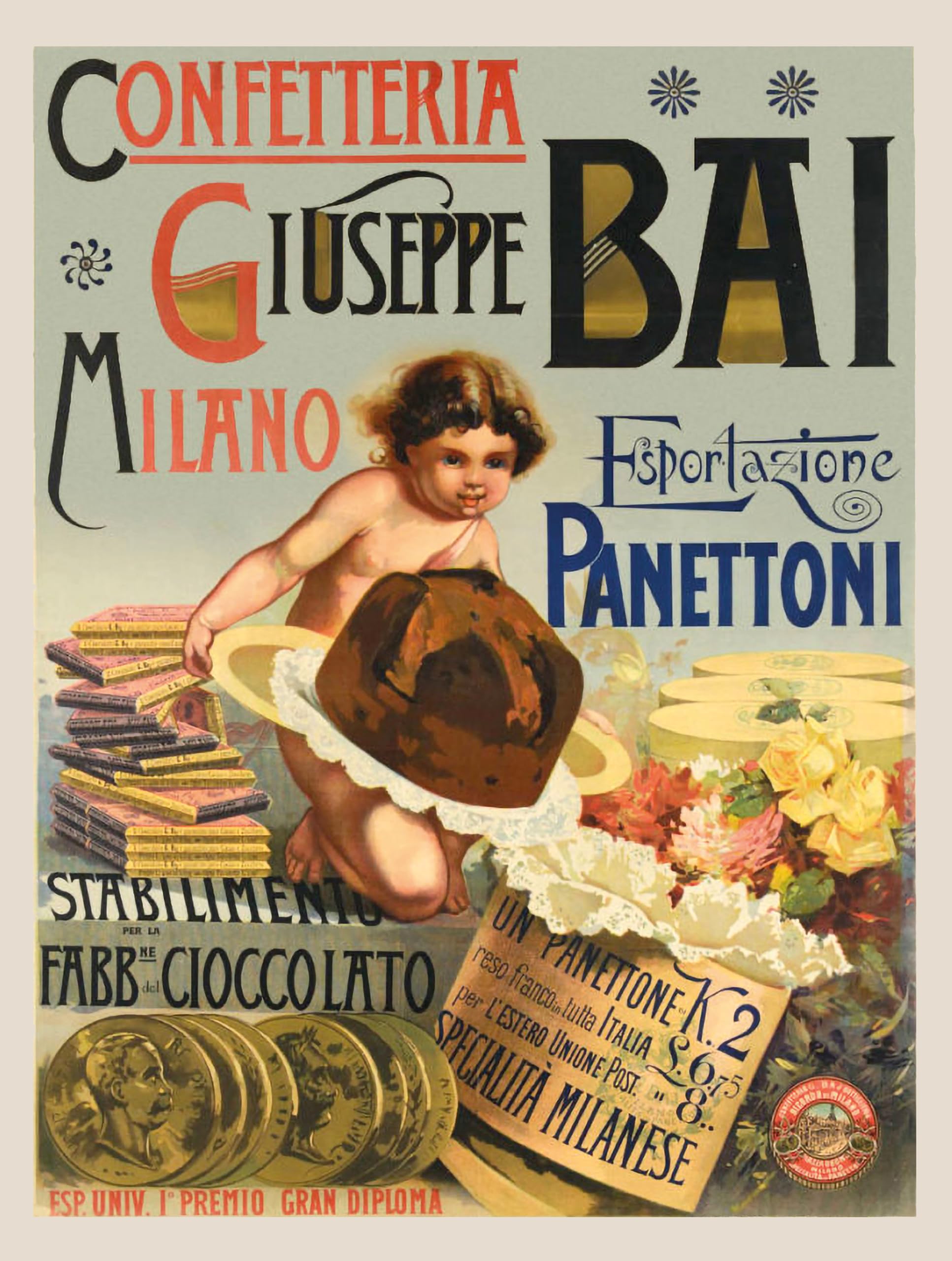 BAJ 1768 - Panettone antica Milano - Ricetta tradizionale 1 kg - Con libretto storico
