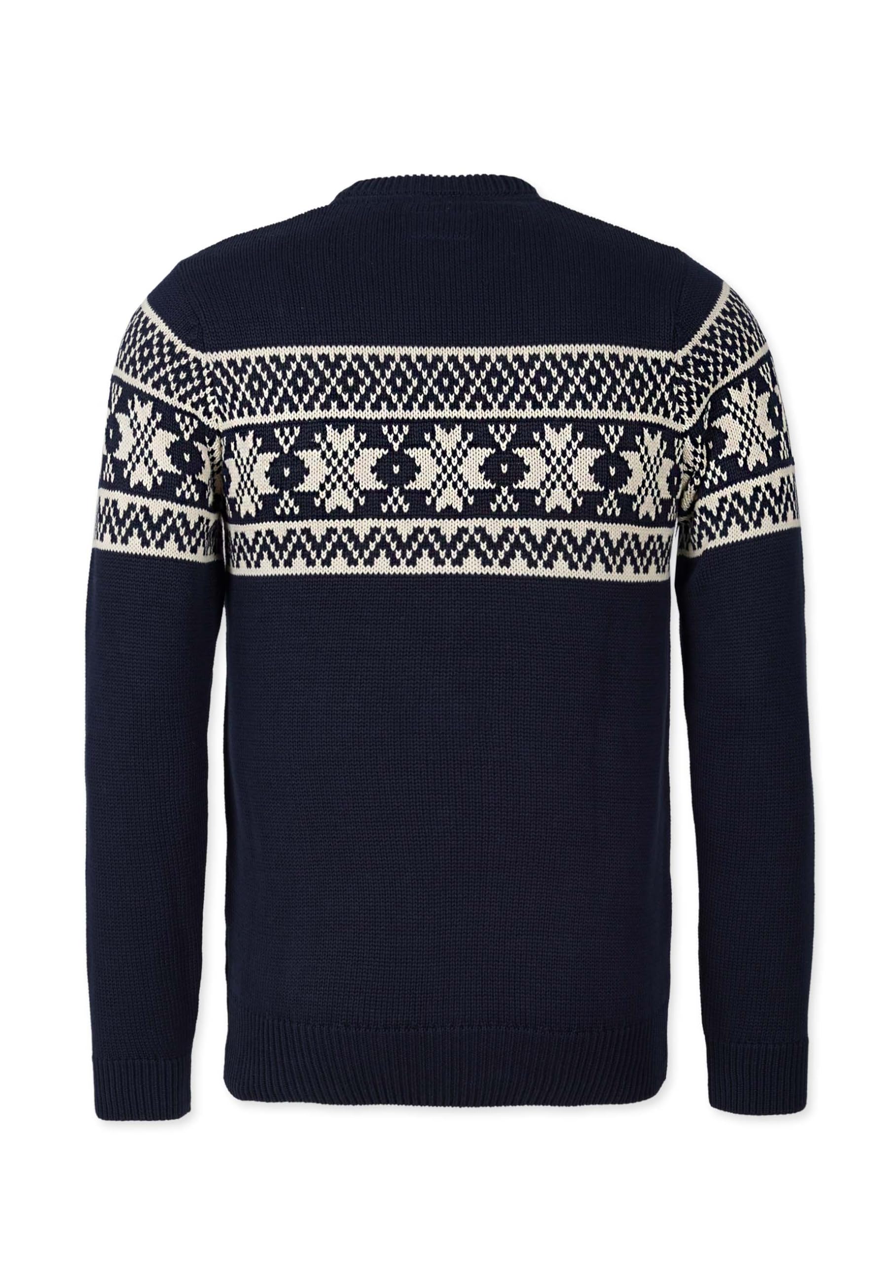 Honesty Rules Norweger Pullover Herren, bequemer Strickpullover im Regular Fit für Männer, Crew Neck aus 100% Bio-Baumwolle, Langarm-Strick mit Rundhalsausschnitt